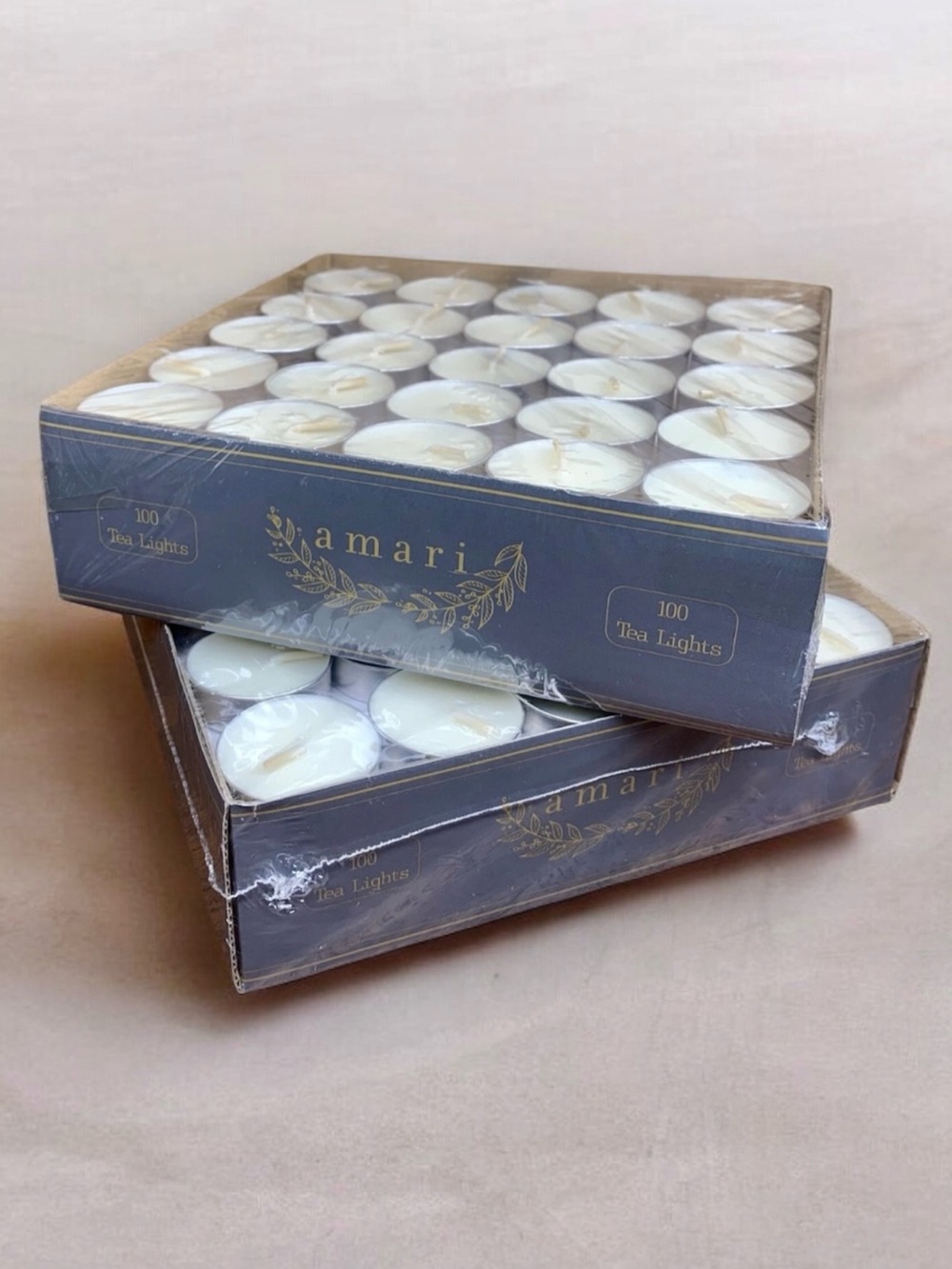 2 Boxes Amari Tea Light Candles White Unscented 200 Total | Wedding Decor *NEW*
